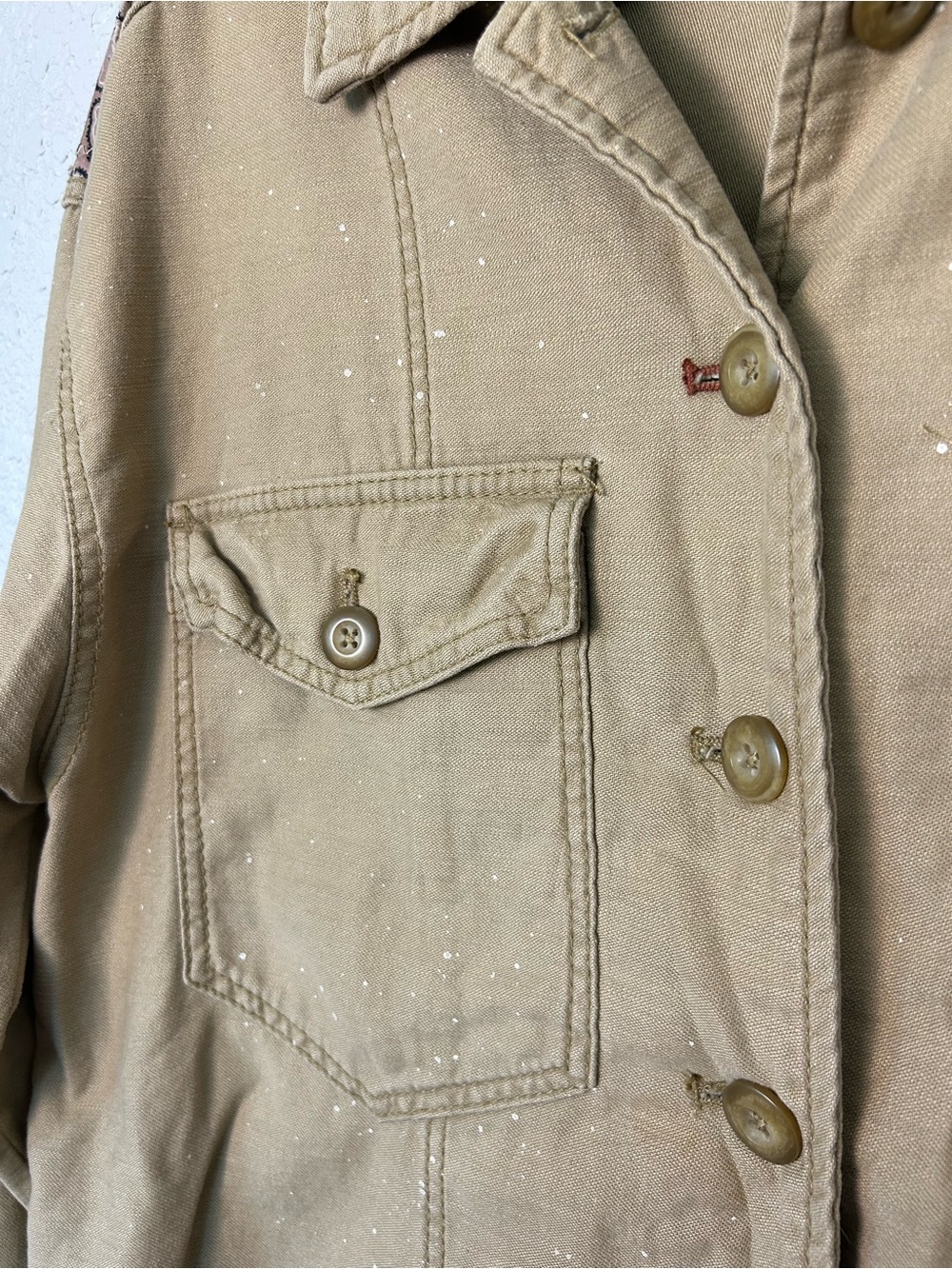 Free People “Swept Up” Shirt Jacket Bandana Patchwork - Picture 4 of 5